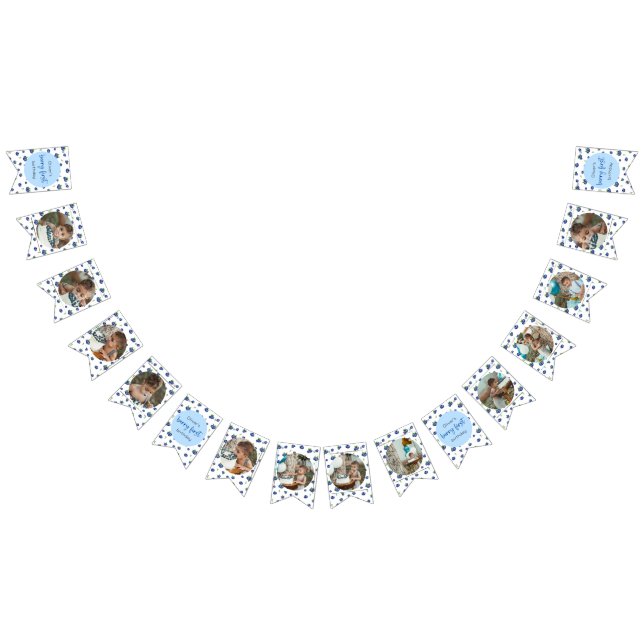 Bandeirinha Milestone de Foto do Aniversário do Blueberry 12 M (Todos)