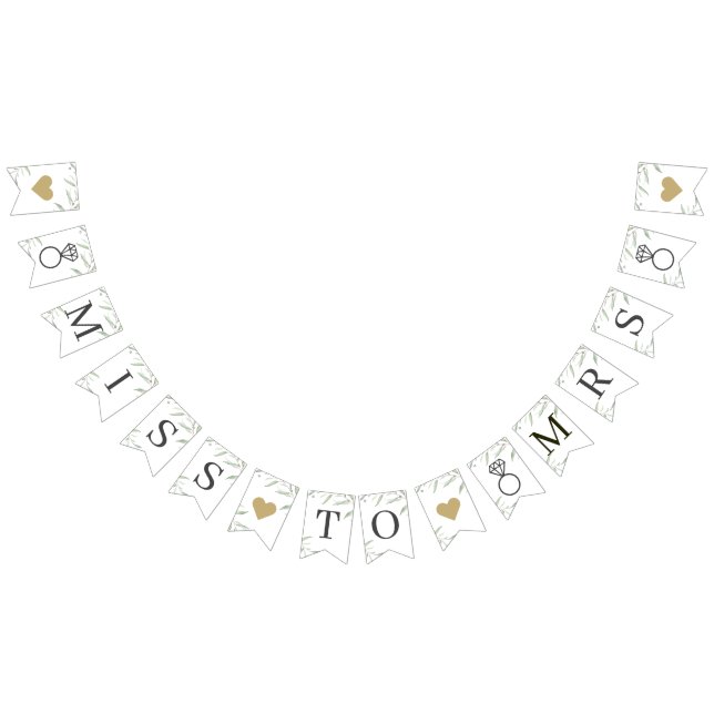 Bandeirinha Mínimo verde Senhorita para Sra. chá de panela Rús (Todos)