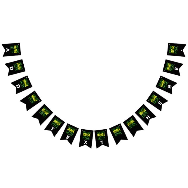 BANDEIRINHA MODELO DE TEXTO DE IMAGEM NEGRA SIMPLES EDITÁVEL M (Todos)