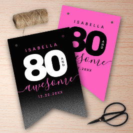 Bandeirinha Modern Girly Pink 80 e Incrível
