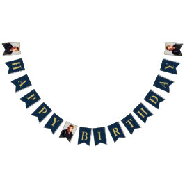 Bandeirinha Moldura Art Déco Dourada da Marinha Fotográfica Fe