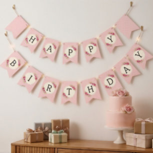 Bandeirinha Moldura de Rosas Vintage Shabby Chic