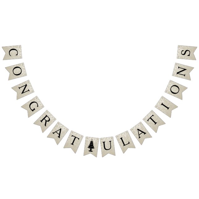 Bandeirinha Monograma de Bolo Casado (Todos)