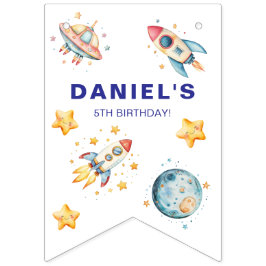Bandeirinha Montagem Personalizada de Foguetes com Espaço de E