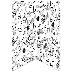 Bandeirinha Música, Notas Musicais