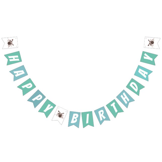Bandeirinha música, tambor, aniversário, BANNER DE BUNNING (Todos)