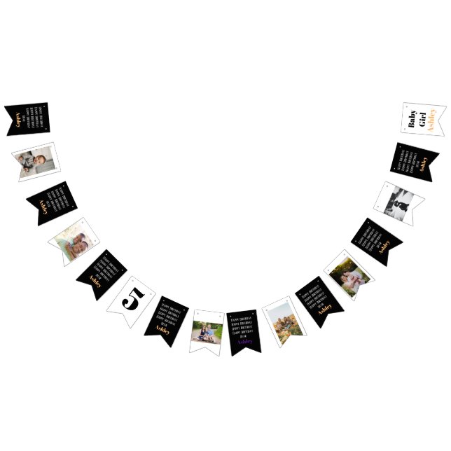 Bandeirinha Na moda de Foto Personalizado Personalizado Modern (Todos)