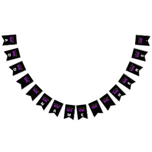 BANDEIRINHA NA MODA MODERNO PERSONALIZÁVEL NEGRO VERIFICADO CO