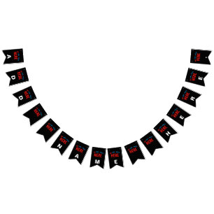 BANDEIRINHA NA MODA MODERNO PERSONALIZÁVEL NEGRO VERIFICADO CO