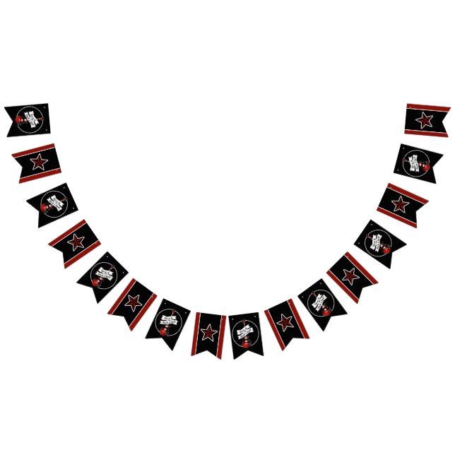 Bandeirinha Nascer ao Rock & Roll Guitar Rocker Festa B (Todos)