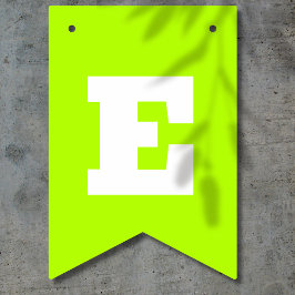 Bandeirinha Neon Verde Lima e Branco | Personalize 