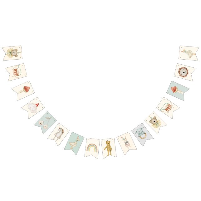 Bandeirinha Noite de Bebê de Brinquedos de madeira de algodão (Todos)