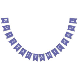 Bandeirinha Noiva de casamento roxo e nomes dos noivos Simples