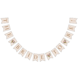 Bandeirinha Noiva Para Ser Moderna Floral De Vinho Selvagem