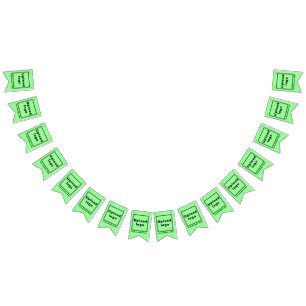 Bandeirinha Nome e logotipo da empresa no Swallowtail Verde Cl