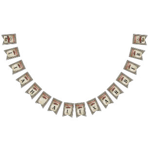 Bandeirinha Nome vermelho do berçário do menino do caminhão