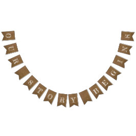 Bandeirinha Nossa História Começa Burlap Olha Casamento