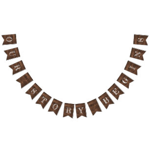 Bandeirinha Nossa História Começa Casamento De Madeira Do Barã