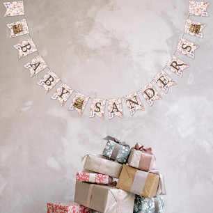 Bandeirinha Novo capítulo - Pilha de livros flores silvestres 