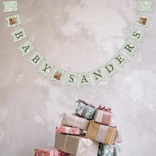 Bandeirinha Novo capítulo - Pilha de livros flores silvestres 