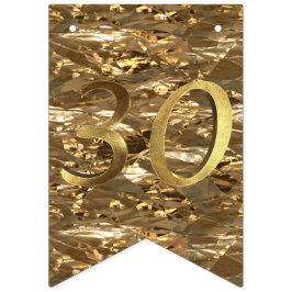 Bandeirinha Número 30 aniversário de 30 anos de Casamento Dour