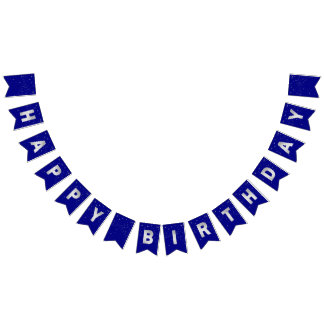 Bandeirinha O brilho de prata é o aniversário do legante azul