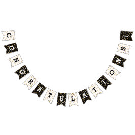 Bandeirinha O brilho Dourado do falso branco preto pontilha