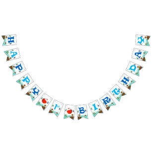 Bandeirinha O-fish-ally Pequeno pescador pescando Aniversário