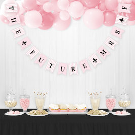 Bandeirinha O Futuro Senhora Rosa Stripes Chá de panela Francê