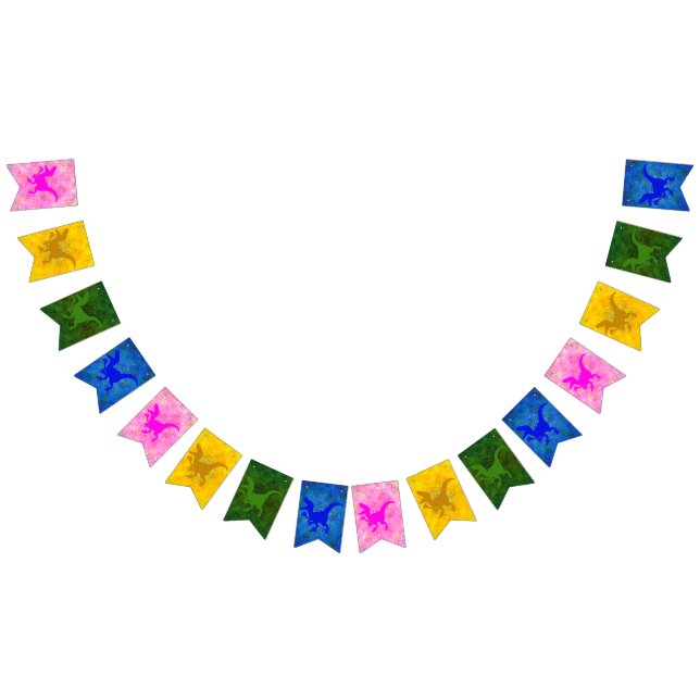 Bandeirinha Ocultar Dinossauro Multicolorido (Todos)