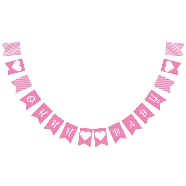 Bandeirinha Ohhh Sinalizadores De Bunting Para Bebês (Todos)