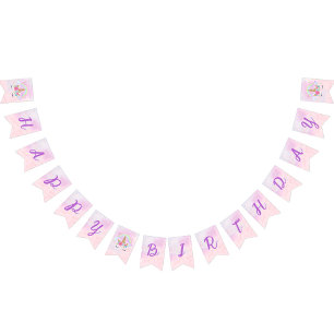 Bandeirinha Ontem Mágico - Arco-Íris Rosa-Arco-Íris