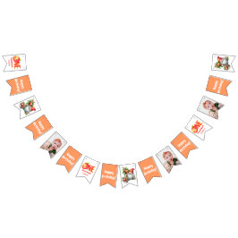 Bandeirinha Orchard Garden Peach Summer Party bunting banner