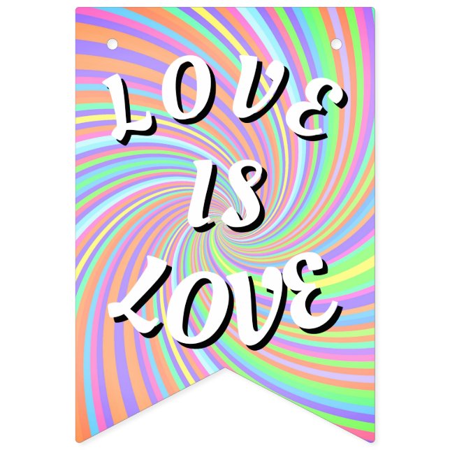 Bandeirinha Orgulho Love Is Love (Primeira Bandeira)