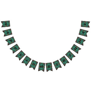 Bandeirinha Ornamentado Aniversário Irlandês Celta Knot Red Dr