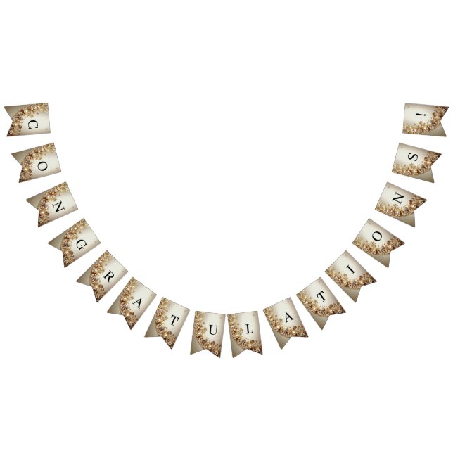 Bandeirinha Ornate Gold Flourish Bunting Flag (Todos)