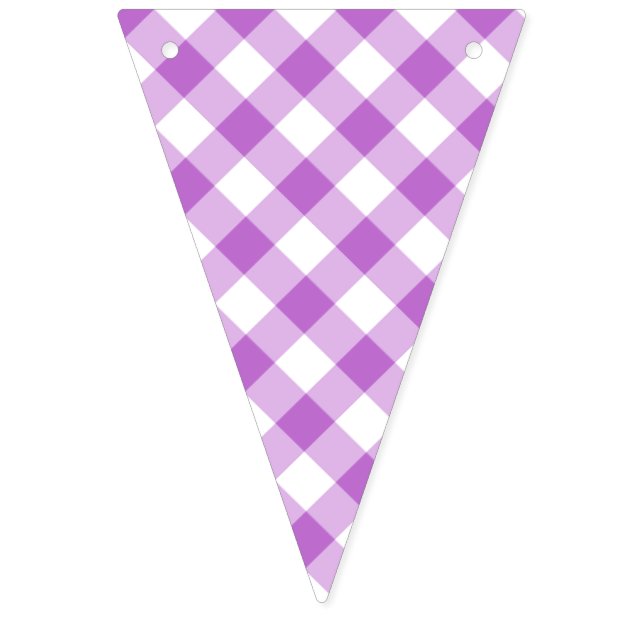 Bandeirinha Orquídea Roxa Xadrez Retro (Primeira Bandeira)