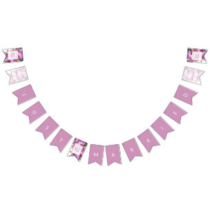 Bandeirinha Orquídeas - Faixa de Recem casados de casamento