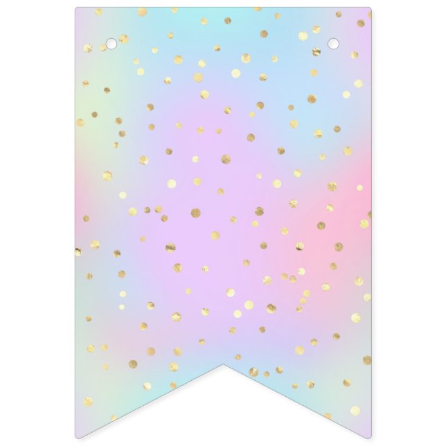 Bandeirinha Ouro Azul Rosa Púrpura Pequeno Brilho (Primeira Bandeira)