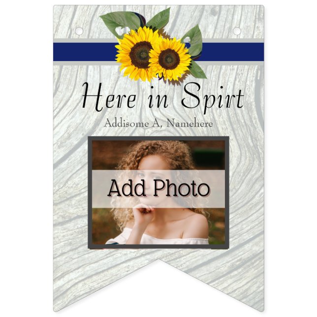 Bandeirinha Ouro Russo de Casamento Cinza de Girassol Azul Mad (Primeira Bandeira)