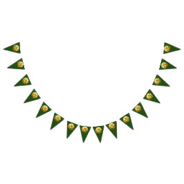 Bandeirinha Ouro Shamrock Rua. Banner do Dia de Patrick