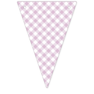 Bandeirinha Outono Antigo Gingham Retro | Lilás Quente