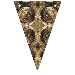 Bandeirinha Padrão Dourado Decorativo do Ouro Festivo Elegant