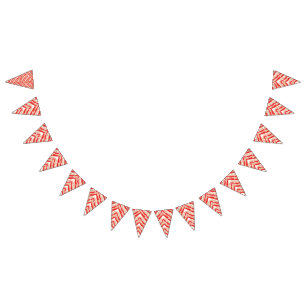 Bandeirinha Padrões e motivos de textura vermelha, laranja e r