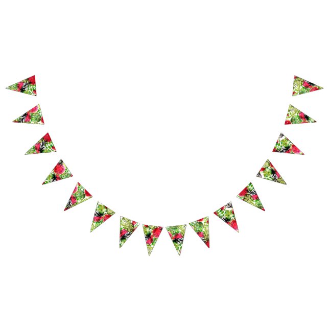 Bandeirinha Palmeira de aquarela deixa decor de casamento mela (Todos)