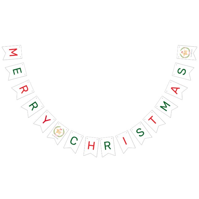 Bandeirinha Papais noeis de Starfish Feliz Natal (Todos)