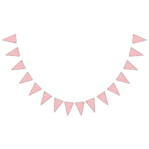Bandeirinha Papel de embrulho floral vermelho brilhante e rosa