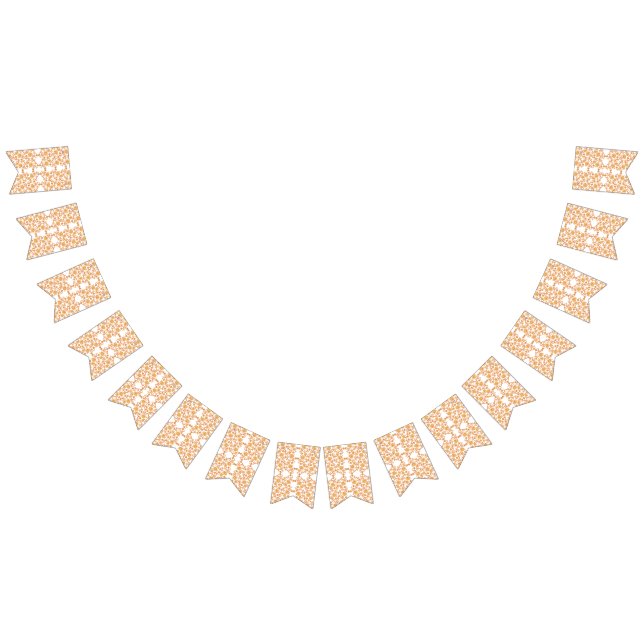 Bandeirinha Papel de parede, cor de laranja e branco, com desi (Todos)