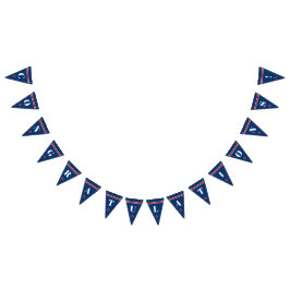 Bandeirinha Parabéns com faixas de Âncora Náutica Clássica