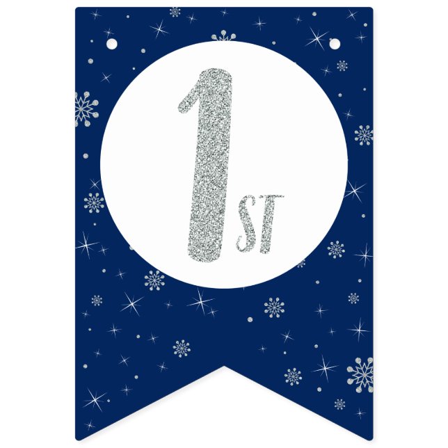 Bandeirinha Parabéns de aniversário - primeiro aniversario (Sétima bandeira)